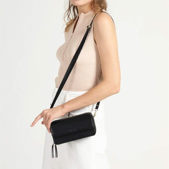 Vegan Leather Crossbody Wallet Wristlet RFID Phone Pocket for Women - Picture 7 of 8